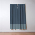 Minimalist Solid Color Block in Neutral Blue-Gray Window Curtain Gallery Image 3