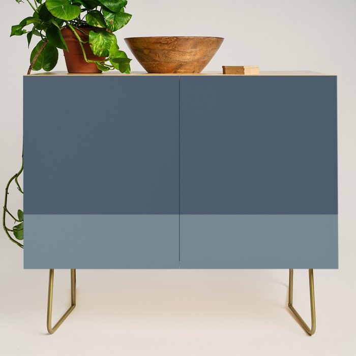 Minimalist Solid Color Block in Neutral Blue-Gray Credenza Gallery Image 1