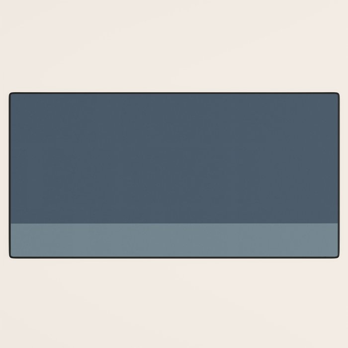 Minimalist Solid Color Block in Neutral Blue-Gray Desk Mat Gallery Image 3