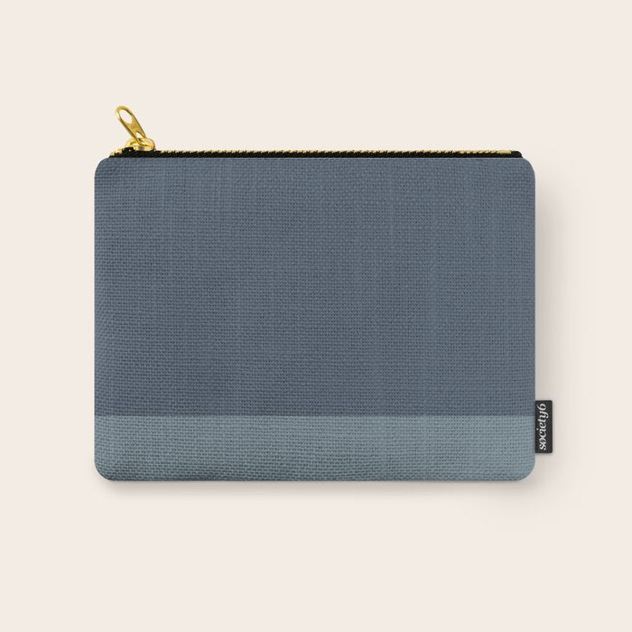 Minimalist Solid Color Block in Neutral Blue-Gray Carry All Pouch Gallery Image 1