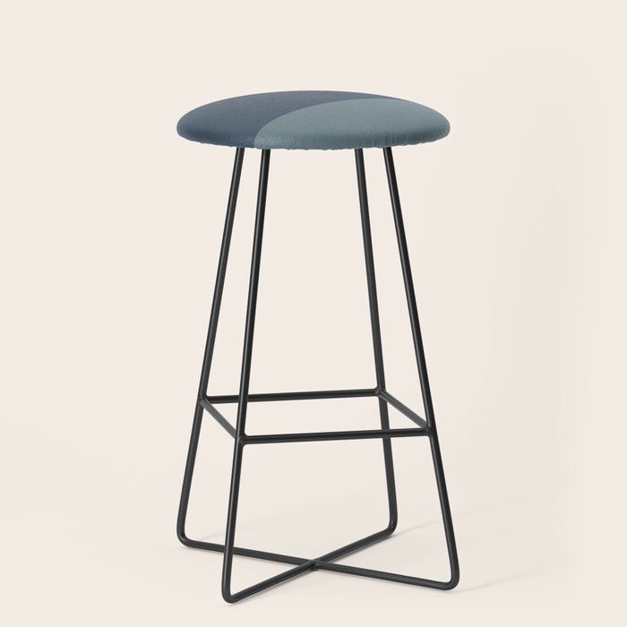 Minimalist Solid Color Block in Neutral Blue-Gray Stool Gallery Image 1