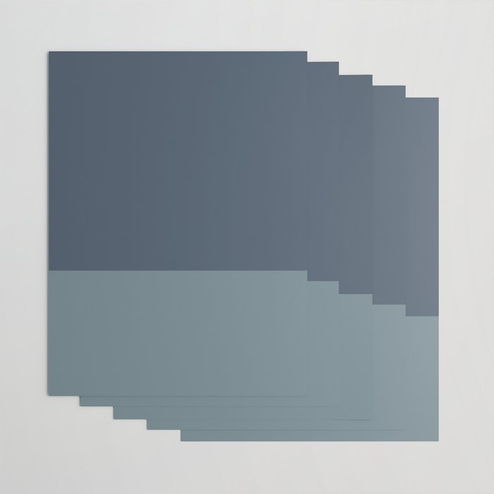 Minimalist Solid Color Block in Neutral Blue-Gray Wrapping Paper Gallery Image 3