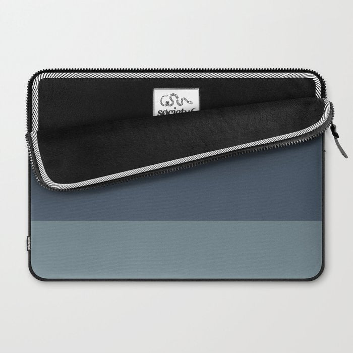 Minimalist Solid Color Block in Neutral Blue-Gray Laptop Sleeve Gallery Image 2