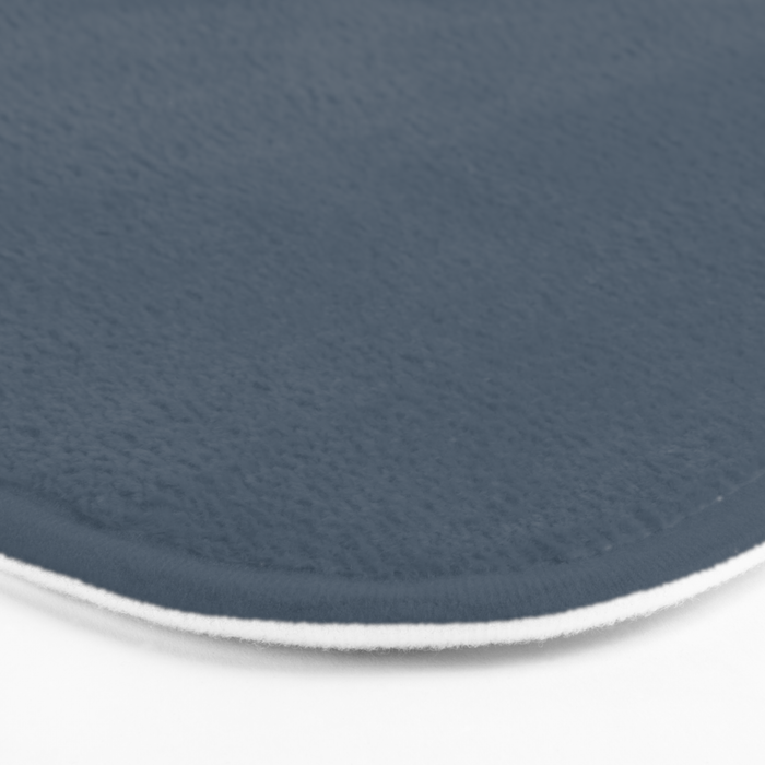 Minimalist Solid Color Block in Neutral Blue-Gray Bath Mat Gallery Image 3