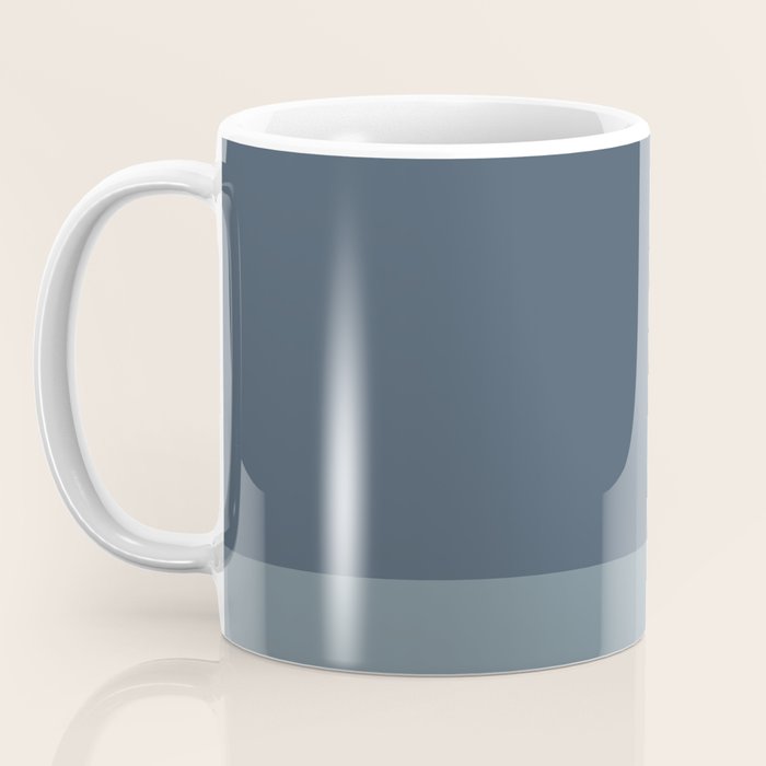 Minimalist Solid Color Block in Neutral Blue-Gray Coffee Mug Gallery Image 3