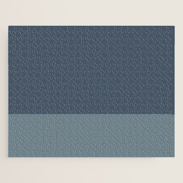 Minimalist Solid Color Block in Neutral Blue-Gray Jigsaw Puzzle Gallery Image 1