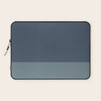 Minimalist Solid Color Block in Neutral Blue-Gray Laptop Sleeve Gallery Image 1