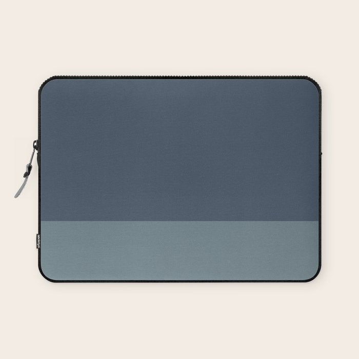 Minimalist Solid Color Block in Neutral Blue-Gray Laptop Sleeve Gallery Image 1