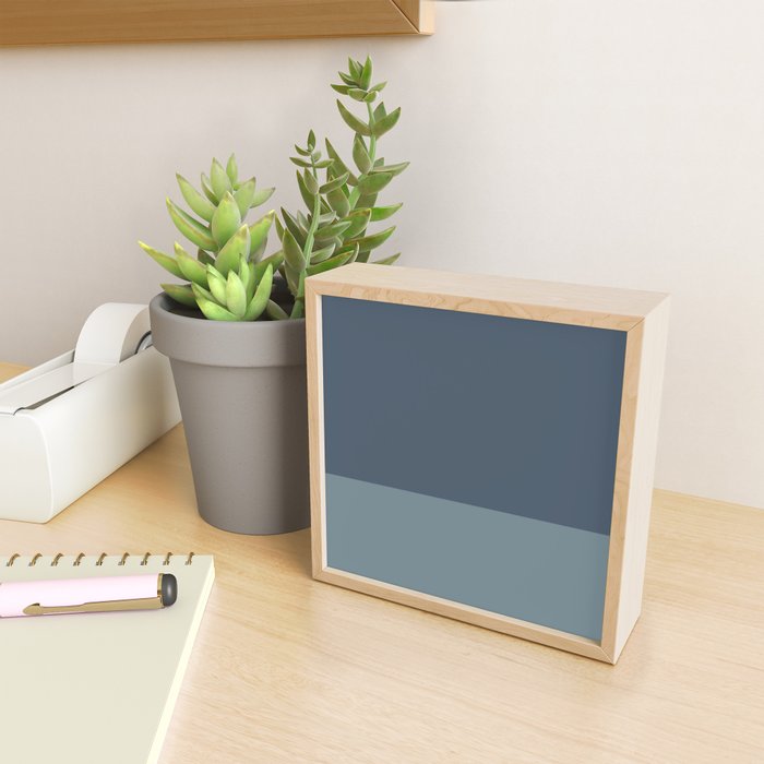 Minimalist Solid Color Block in Neutral Blue-Gray Mini Art Print Gallery Image 2