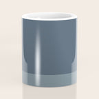 Minimalist Solid Color Block in Neutral Blue-Gray Coffee Mug Gallery Image 4
