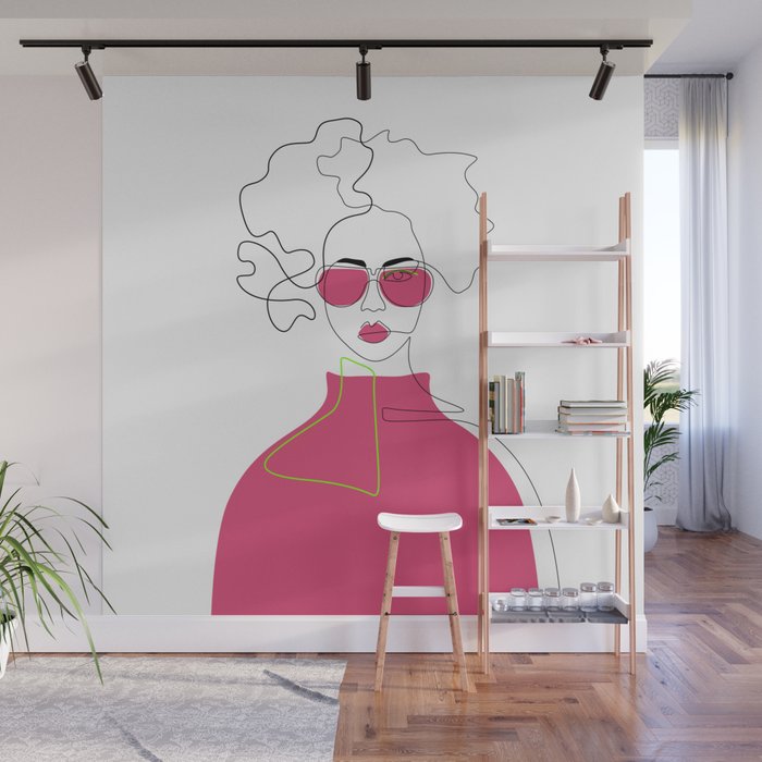 Style The Pink Wall Mural Gallery Image 1