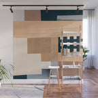 Modern Abstraction Mocha Mousse 3 Wall Mural Gallery Image 1