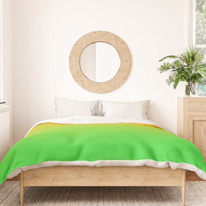 Ombre Color Orange Green Shade  Duvet Cover Gallery Image 3