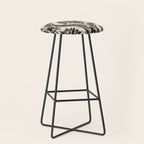 Triceratops Damask - black and cream Stool Gallery Image 1