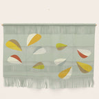 Mid Century Modern Single Leaf Pattern 1. Vintage green Wall Hanging Gallery Image 1