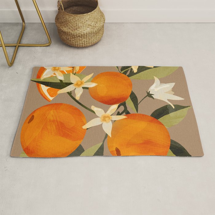 Oranges Botanical Art 2 Rug Gallery Image 1
