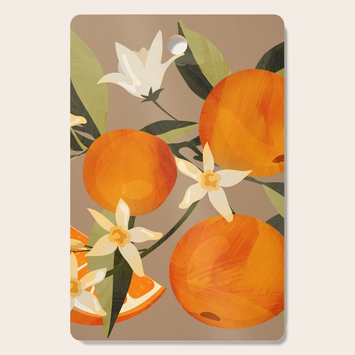 Oranges Botanical Art 2 Cutting Board Gallery Image 1