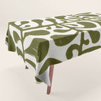 Linocut Plant #1 Tablecloth Gallery Image 1