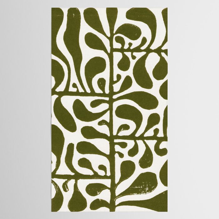 Linocut Plant #1 Tablecloth Gallery Image 2