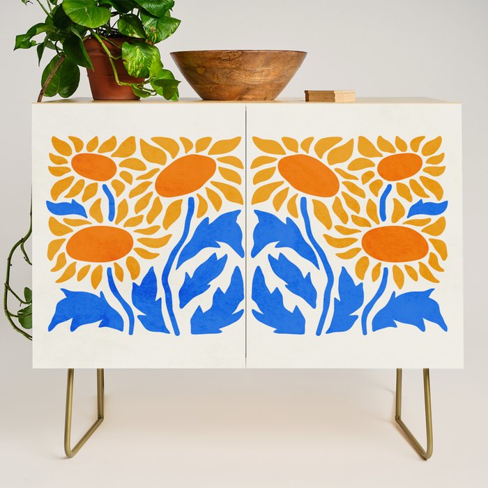 FOLIAGE 002: Sunflower | Flower Market Credenza Gallery Image 1