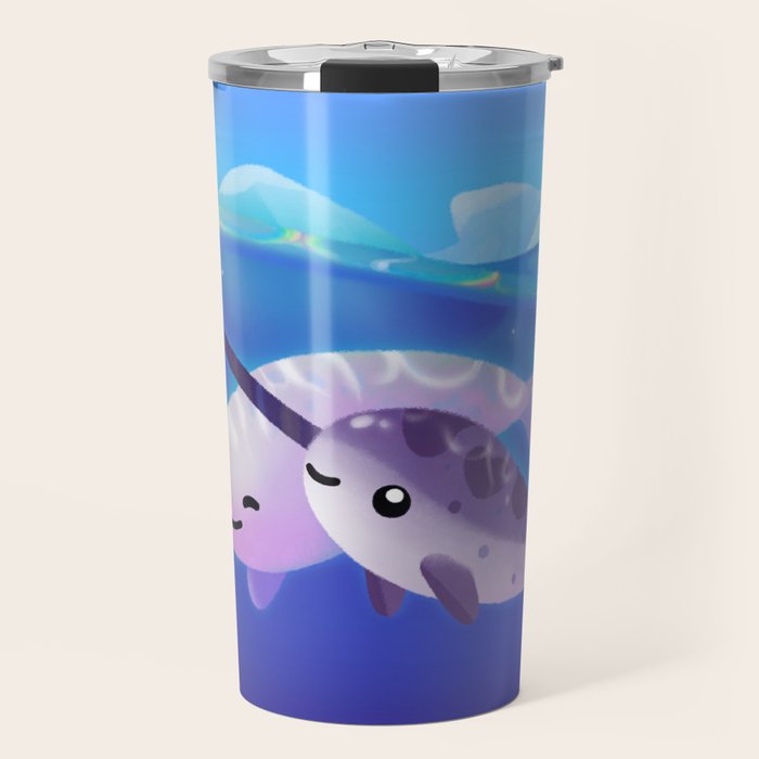 Beluga and Narwhal Travel Mug Gallery Image 1