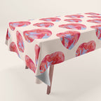 Heart and love retro psychedelic, valentine's day Tablecloth Gallery Image 1