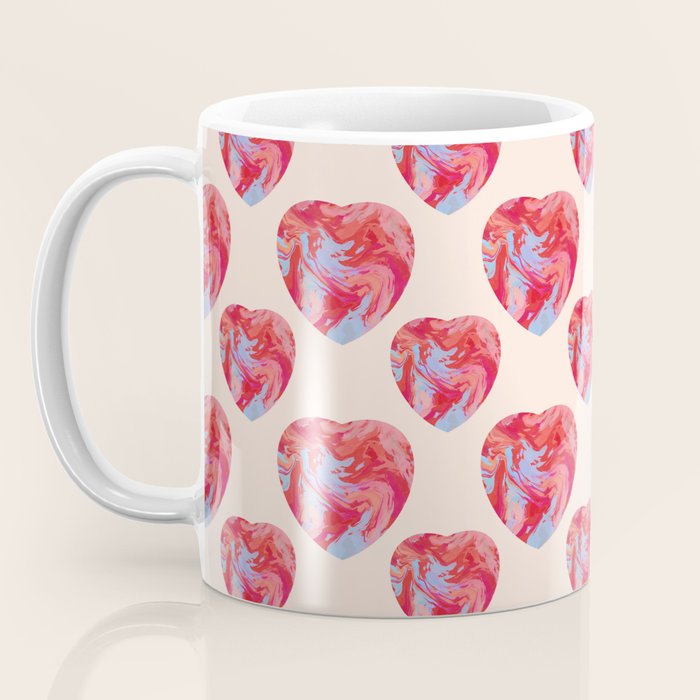 Heart and love retro psychedelic, valentine's day Coffee Mug Gallery Image 3