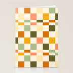 Vintage Checkerboard Pattern Stationery Card Gallery Image 2