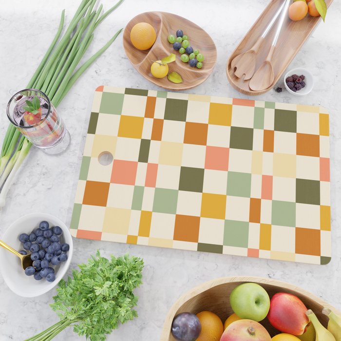 Vintage Checkerboard Pattern Cutting Board Gallery Image 2