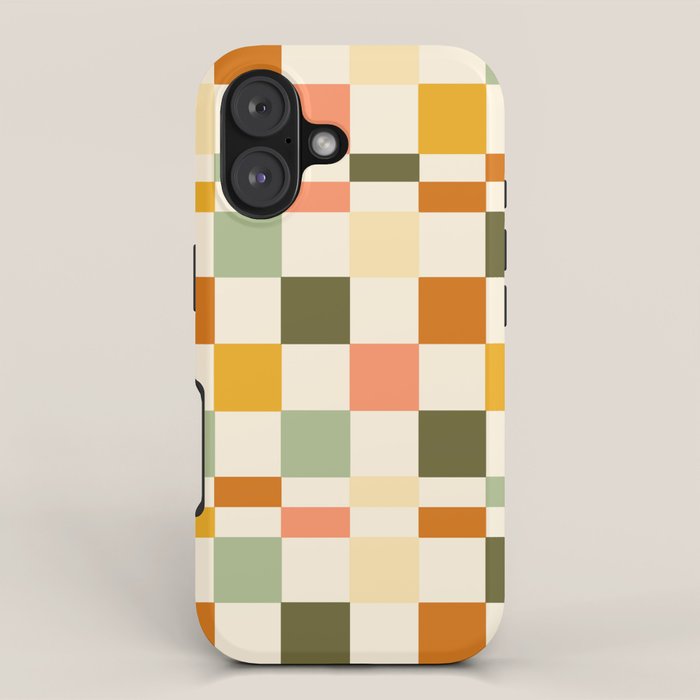 Vintage Checkerboard Pattern iPhone Case Gallery Image 1