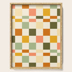 Vintage Checkerboard Pattern Serving Tray Gallery Image 1
