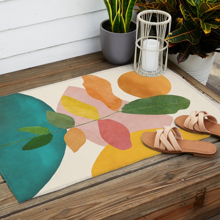 Colorful Branching Out 21 Outdoor Rug Gallery Image 2