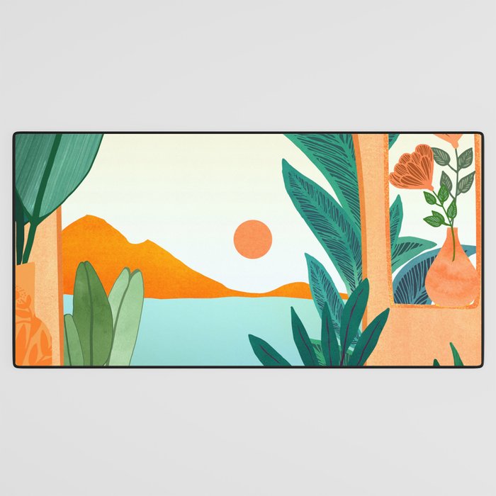 Summer Villa Landscape  Desk Mat Gallery Image 3