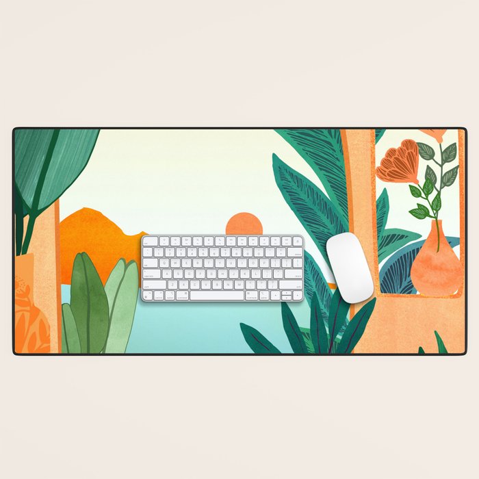 Summer Villa Landscape  Desk Mat Gallery Image 1