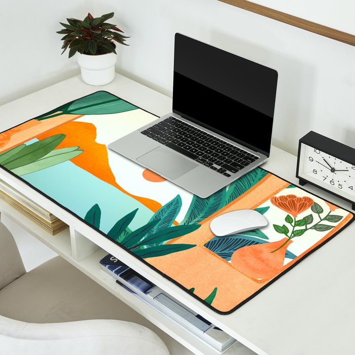 Summer Villa Landscape  Desk Mat Gallery Image 2