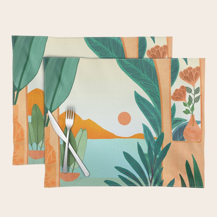 Summer Villa Landscape  Placemat Gallery Image 1