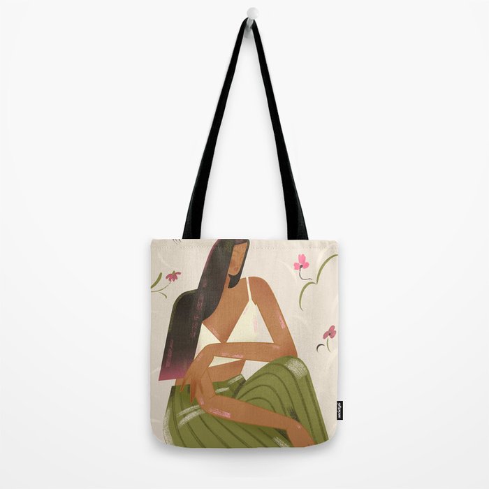 girl in green pants Tote Bag Gallery Image 2