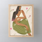 girl in green pants Mini Art Print Gallery Image 1