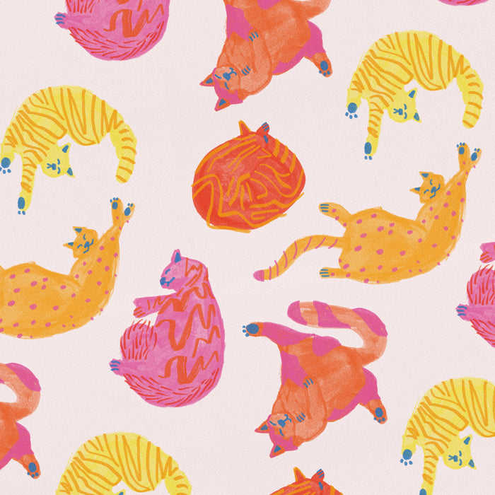 Sleepy Cozy Kitty Cats in Orange & Peach Coffee Mug Gallery Image 2