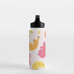 Sleepy Cozy Kitty Cats in Orange & Peach Water Bottle Gallery Image 3