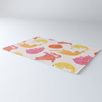 Sleepy Cozy Kitty Cats in Orange & Peach Rug Gallery Image 3