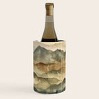 Misty Mountains Watercolor Landscape Wine Chiller Gallery Image 1