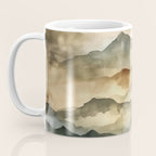 Misty Mountains Watercolor Landscape Coffee Mug Gallery Image 3
