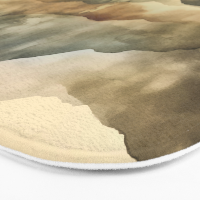 Misty Mountains Watercolor Landscape Bath Mat Gallery Image 3