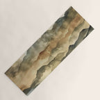 Misty Mountains Watercolor Landscape Yoga Mat Gallery Image 1