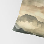 Misty Mountains Watercolor Landscape Pillow Sham Gallery Image 4