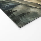Misty Mountains Watercolor Landscape Welcome Mat Gallery Image 2