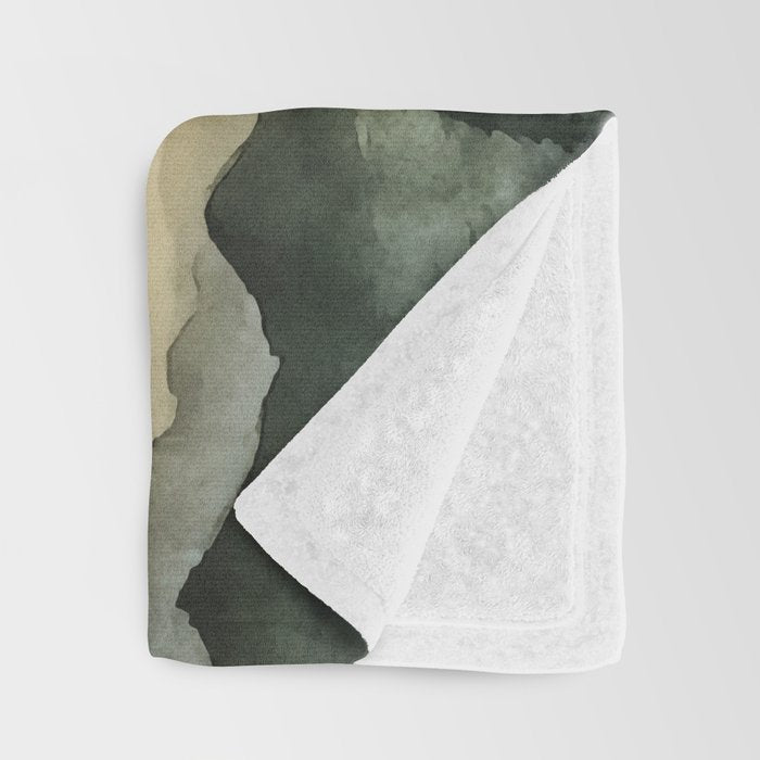 Misty Mountains Watercolor Landscape Throw Blanket Gallery Image 3