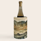Misty Mountains Watercolor Landscape Wine Chiller Gallery Image 3