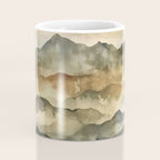 Misty Mountains Watercolor Landscape Coffee Mug Gallery Image 4